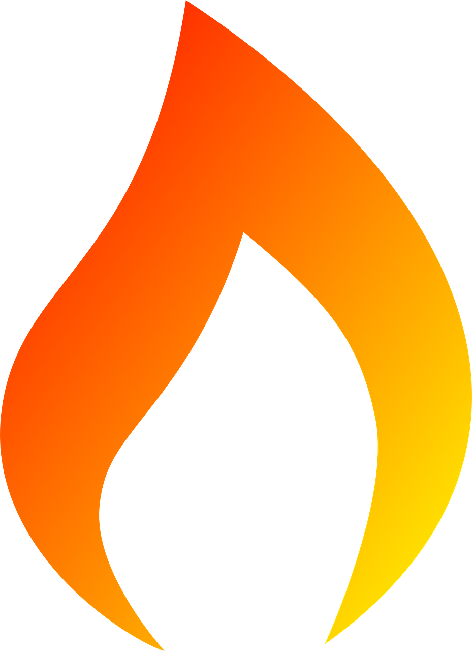 illustration d'une flamme de couleur rouge et jaune