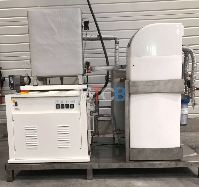 Skid vapeur électrique industriel autonome avec chaudière et équipements auxiliaires avec logo MTCB